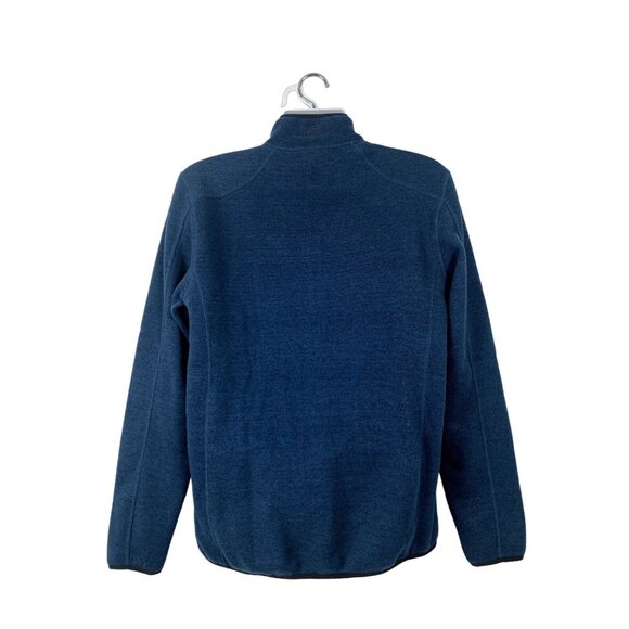 Free Country Mens Navy Blue Full-Zip Fleece Jacket With Chest Pocket Size Small - Picture 4 of 12